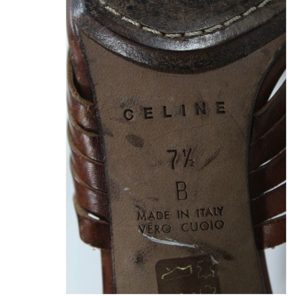 Celine Leather Strappy Slides - Picture 5 of 5